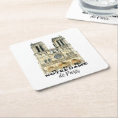 Notre-Dame de Paris-Andenken-Frankreich-Kathedrale Rechteckiger Pappuntersetzer (angewinkelt)