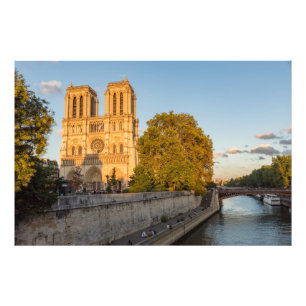 Notre Dame de Paris at Golden Hour - Paris, Frankr Fotodruck