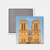 Notre Dame de Paris at Golden Hour - Paris, Frankr Magnet (Vorderseite/Rückseite)