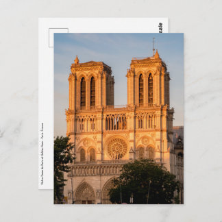 Notre Dame de Paris at Golden Hour - Paris, Frankr Postkarte
