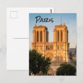 Notre Dame de Paris at Golden Hour - Paris, Frankr Postkarte (Vorne/Hinten)