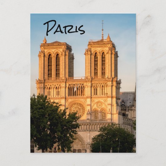 Notre Dame de Paris at Golden Hour - Paris, Frankr Postkarte (Vorderseite)