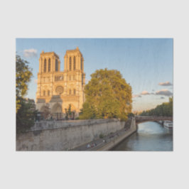 Notre Dame de Paris at Golden Hour - Paris, Frankr Seidenpapier