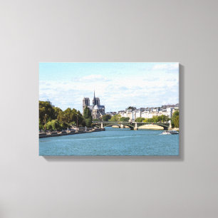 Notre Dame de Paris Blick von Pont d'Austerlitz Leinwanddruck