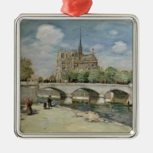 Notre Dame de Paris, c.1900 Silbernes Ornament
