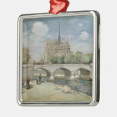 Notre Dame de Paris, c.1900 Silbernes Ornament (Links)