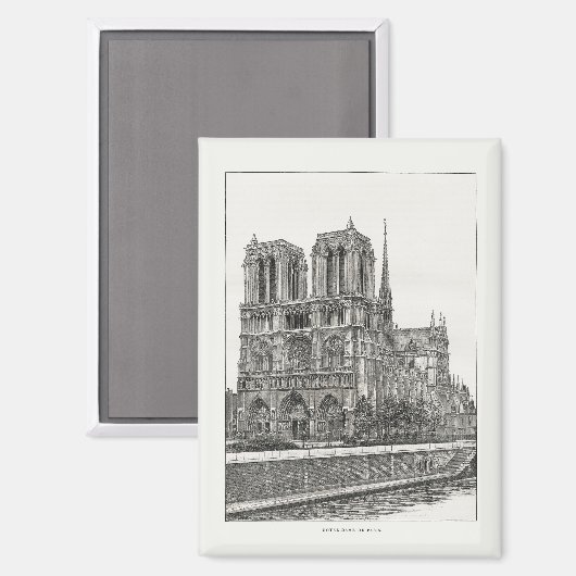 Notre Dame de Paris Cathedral Magnet (Vorderseite/Rückseite)