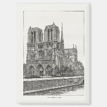 Notre Dame de Paris Cathedral Magnet