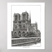 Notre Dame de Paris Cathedral Poster (Vorne)