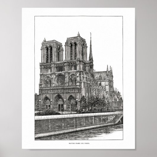 Notre Dame de Paris Cathedral Poster (Vorne)