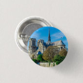 Notre Dame de Paris in Frankreich Button (Vorne & Hinten)