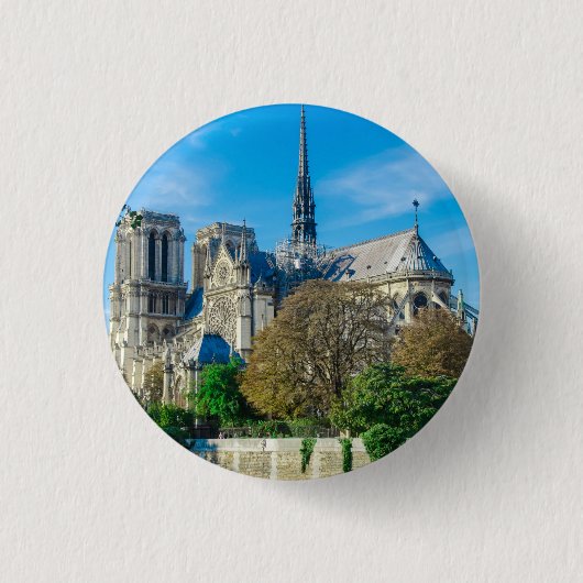 Notre Dame de Paris in Frankreich Button (Vorderseite)