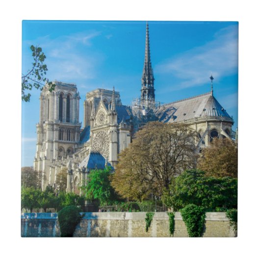 Notre Dame de Paris in Frankreich Fliese (Vorderseite)