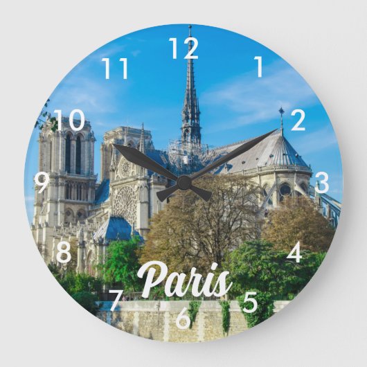 Notre Dame de Paris in Frankreich Große Wanduhr (Vorderseite)