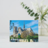 Notre Dame de Paris in Frankreich Postkarte (Stehend Vorderseite)