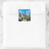 Notre Dame de Paris in Frankreich Quadratischer Aufkleber (Tasche)