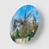 Notre Dame de Paris in Frankreich Runde Wanduhr (Winkel)