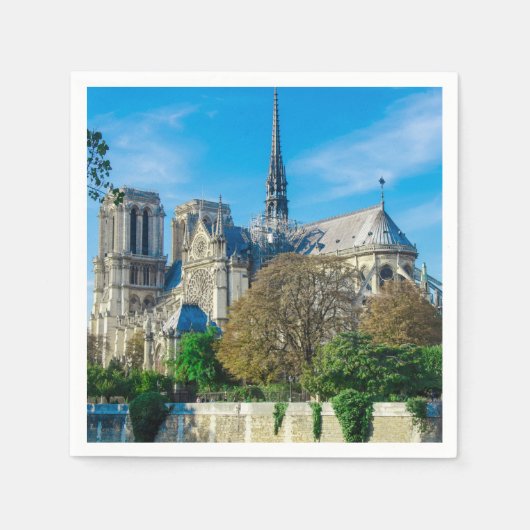 Notre Dame de Paris in Frankreich Serviette (Vorderseite)