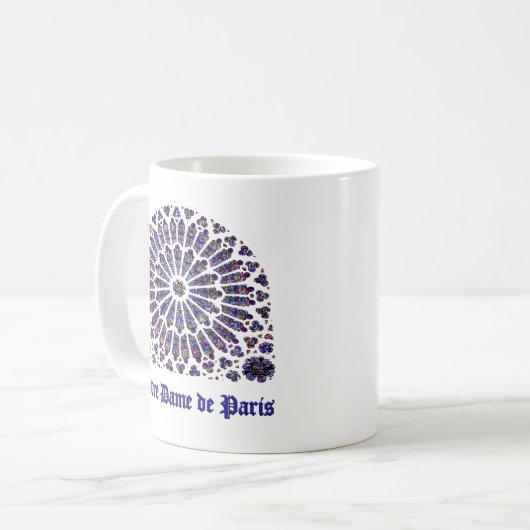 Notre Dame de Paris Kathedrale Buntglas Kaffeetasse (Vorderseite Links)
