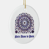 Notre Dame de Paris Kathedrale Buntglas T-Shir Keramik Ornament (Rechts)