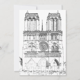 Notre Dame de Paris - Paris, Frankreich Einladung