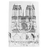 Notre Dame de Paris - Paris, Frankreich Mittlere Geschenktüte (Rückseite)