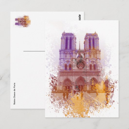 Notre Dame de Paris Postkarte (Vorne/Hinten)