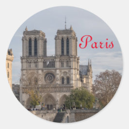 Notre Dame de Paris Runder Aufkleber