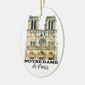 Notre-Dame de Paris Souvenir Frankreich Kathedrale Keramik Ornament (Links)