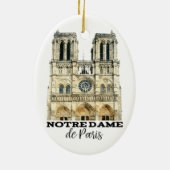 Notre-Dame de Paris Souvenir Frankreich Kathedrale Keramik Ornament (Hinten)