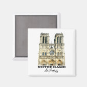 Notre-Dame de Paris Souvenir Frankreich Kathedrale Magnet (Vorderseite/Rückseite)