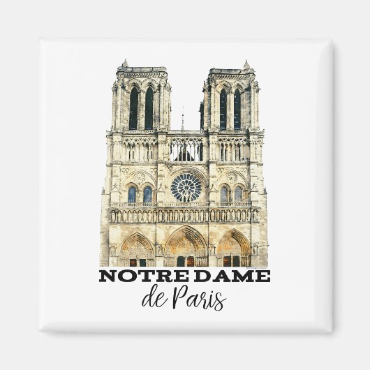 Notre-Dame de Paris Souvenir Frankreich Kathedrale Magnet (Vorne)