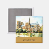 Notre Dame De Paris Travel Foto Text Kühlschrank h Magnet (Vorderseite/Rückseite)