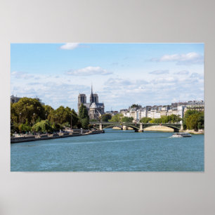 Notre Dame de Paris und Seine - Frankreich Poster
