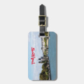 Notre Dame de Paris View von Pont d'Austerlitz Gepäckanhänger (Vorderseite vertikal)