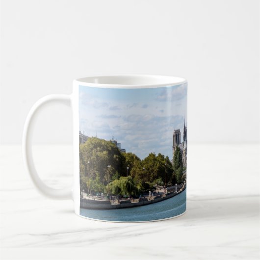 Notre Dame de Paris View von Pont d'Austerlitz Kaffeetasse (Links)