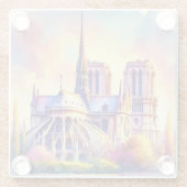 Notre-Dame-Feuer Glasuntersetzer (Rückseite)