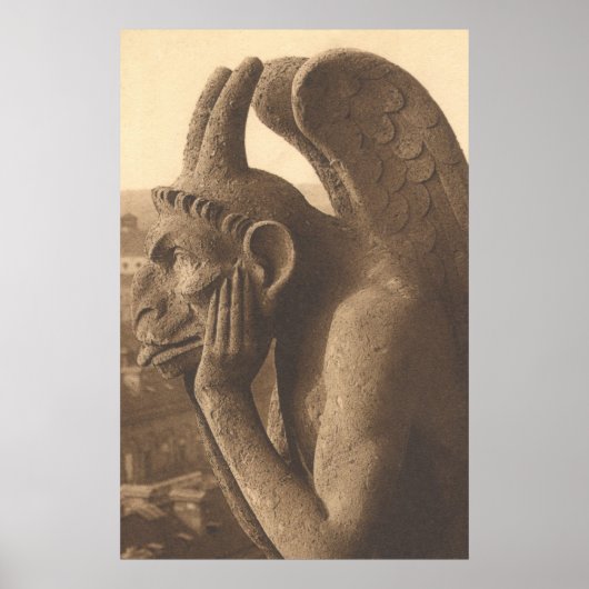 Notre Dame Gargoyle Chimera Poster (Vorne)