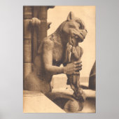 Notre Dame Gargoyle isst eine Snackbar Poster (Vorne)