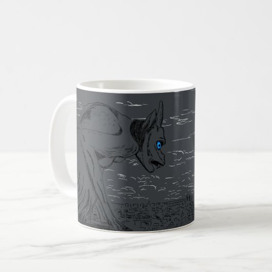 Notre Dame Gargoyle Kaffeetasse (Vorderseite Links)