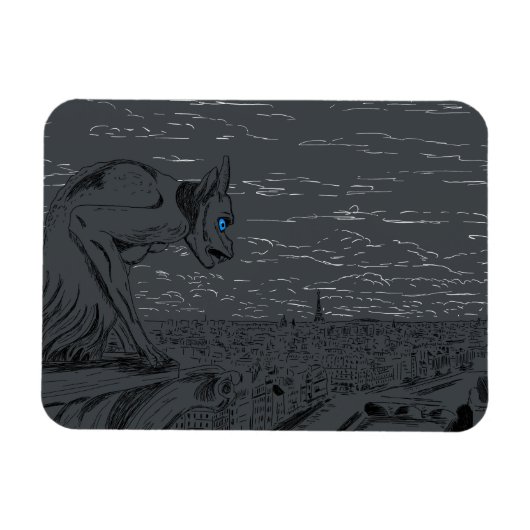 Notre Dame Gargoyle Magnet (Horizontal)