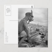 Notre Dame Gargoyle Postcard Postkarte (Vorne/Hinten)