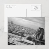Notre Dame Gargoyle Postcard Postkarte (Vorne/Hinten)