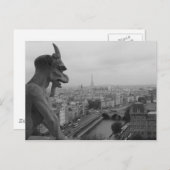 Notre Dame Gargoyle Postkarte (Vorne/Hinten)