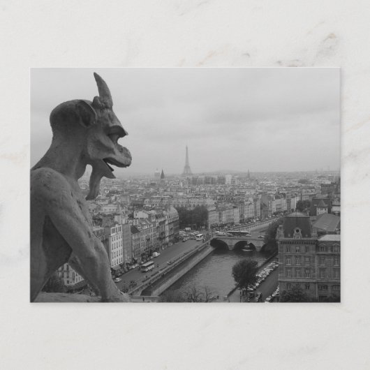 Notre Dame Gargoyle Postkarte (Vorderseite)