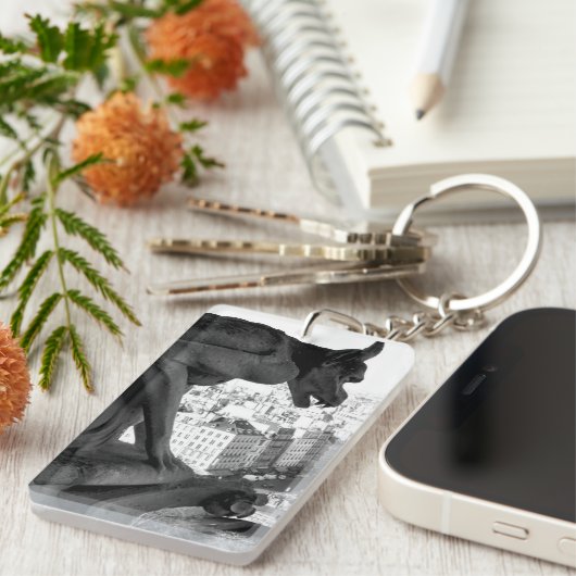 Notre Dame Gothic Gargoyle Wassersicherer Schlüsse Schlüsselanhänger (Vorderseite rechts)