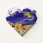 Notre Dame Heart Shaped Notebook Notizblock (Rückseite)