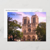 Notre-Dame hell Postkarte (Vorne/Hinten)