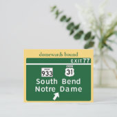 Notre-Dame-Highway-Exit-Postkarte Postkarte (Stehend Vorderseite)