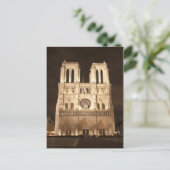 Notre Dame in der Nacht Postkarte (Stehend Vorderseite)
